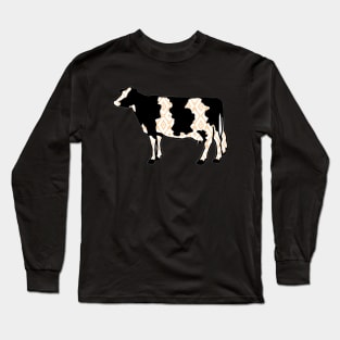 Rustic Yellow Aztec Dairy Cow Silhouette  - NOT FOR RESALE WITHOUT PERMISSION Long Sleeve T-Shirt